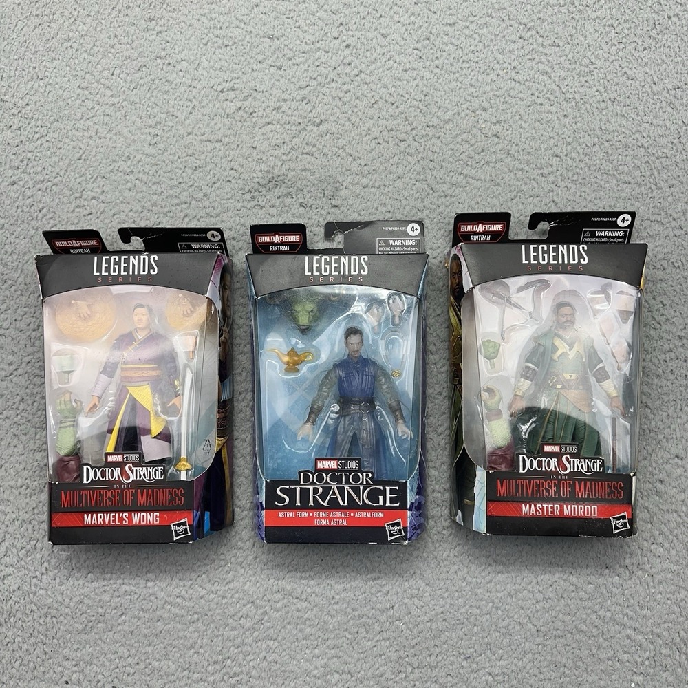 Marvel Legends Series Doctor Strange BAF Rintrah 3 Figure Lot - Atral Mordo Wong